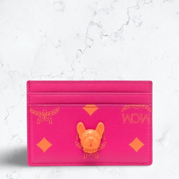 MCM Handbags - MCM French Bulldog Card Case Pink Orange